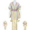 Anime Pirate King Cosplay Costume Zoro Yellow Striped Kimono Role Playing Outfit