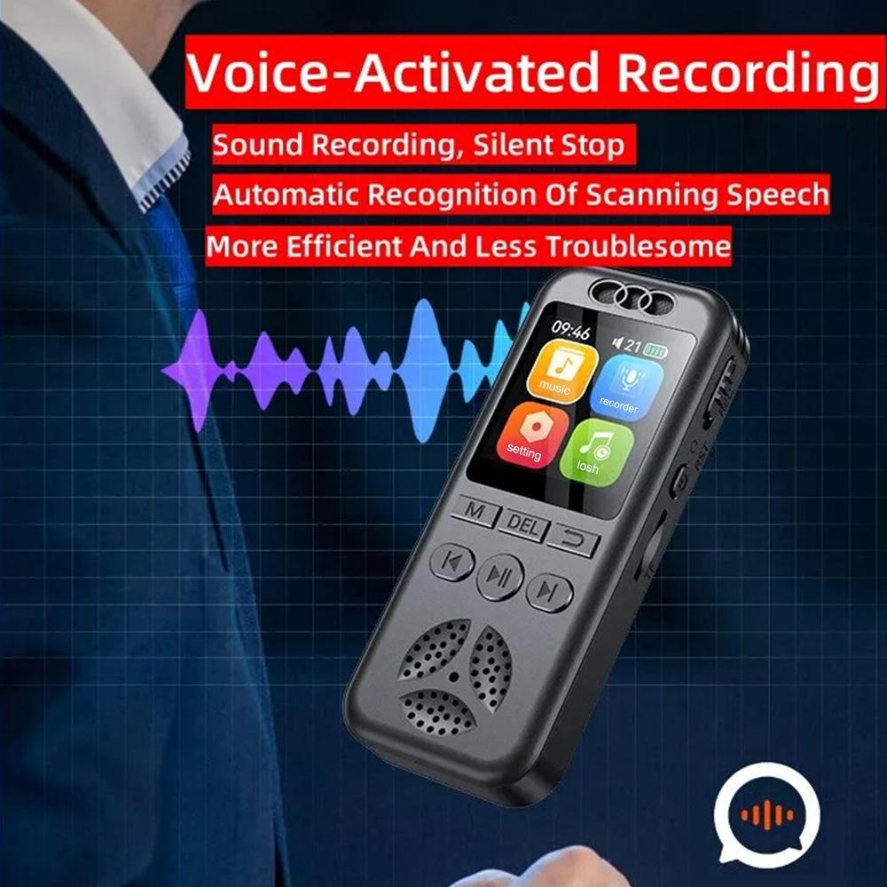 16GB Digital Voice Recorder Voice Activated Audio Recording Noise Reduction with Playback MP3 Music Player 70hrs Recording Files