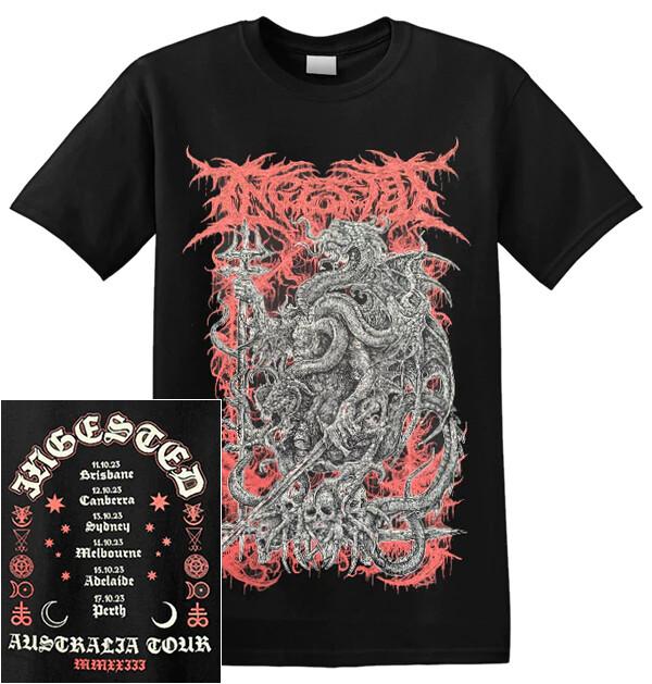 Ingested Australian Tour Shirt S-3XL Tshirt Official Band T-shirt L
