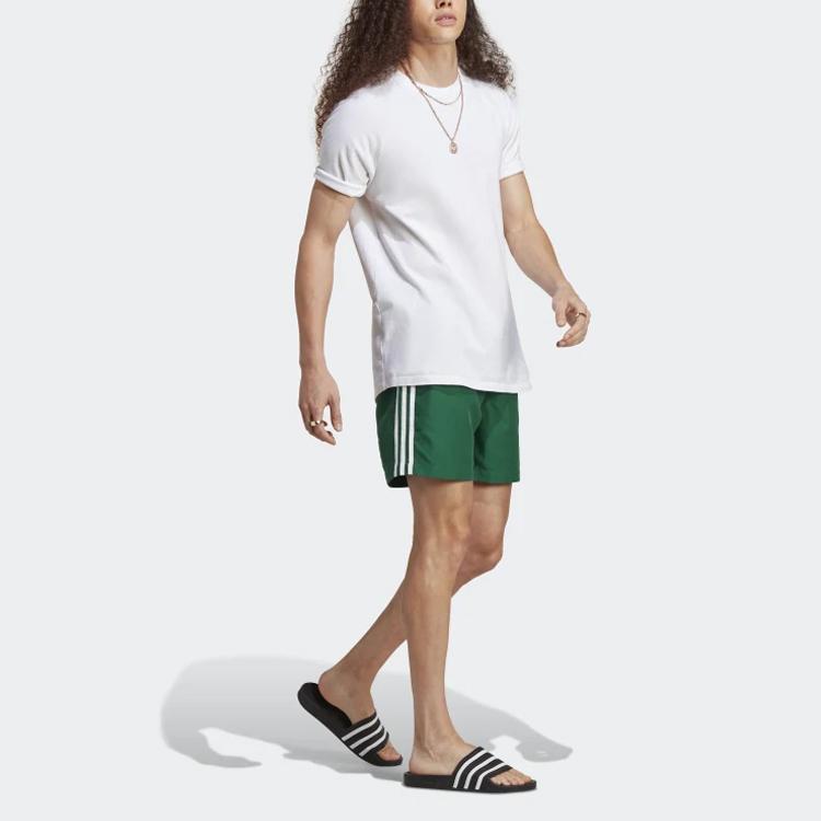 Adidas Originals Adicolor Solid Color Elastic Straight Casual Shorts Men shorts Green HT4408