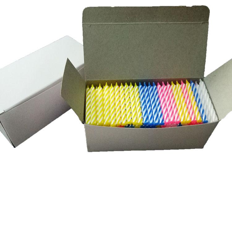 Birthday Candles Multicolor Color Thread Candles Small White Box Spiral Small Candles Bulk Linear Birthday Candles