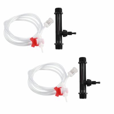 2 Sets G3/4 Thread Fertilizer Injector Easy To Install with Switch Venturi Fertilizer Injector Kit with Water Tube 2 Meters