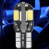 10PCS W5W T10 LED CANBUS No Error 5W5 12V 5W 600Lm Super Bright Car Interior Side Light 194 3030 SMD Auto Bulb White Amber Red