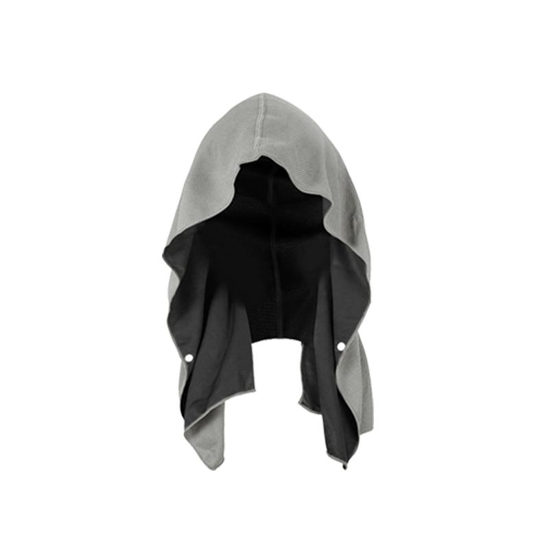 Evaporative Cooling Hooded Towel Instant Cold When Wet for Outdoor Sports Workout Fitness Running Cycling Cooling Hood Towel серый