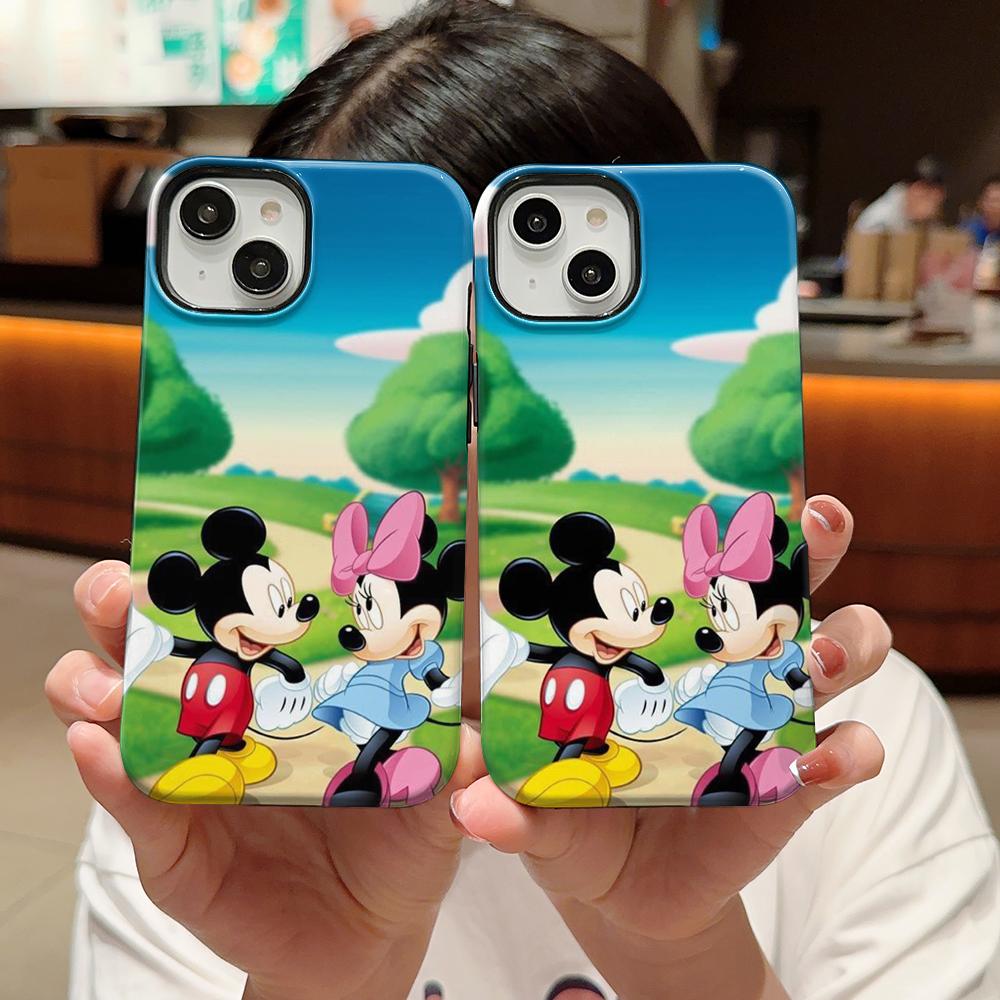 Disney phone case, double-layer protective cover, suitable for iPhone X/XS/SE/7/8/11/12/13/14/15/16/17 Pro Max Plus