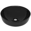 VidaXL Lavabo rond Céramique Noir 41,5 x 13,5 cm
