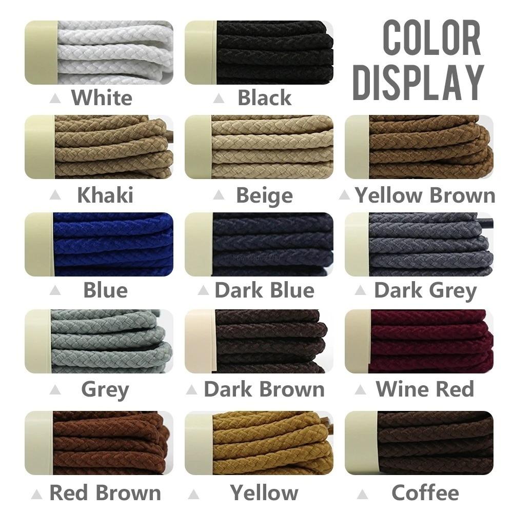 Quality Round Shoelaces Casual Sneakers Shoe laces Boots Rope Laces 80/100/120/140/160cm 1Pair Shoelace for Shoes Accessories