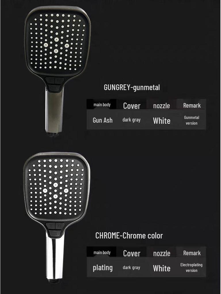 Handheld Water Heater Shower Head with Large Panel for Household Bathrooms
