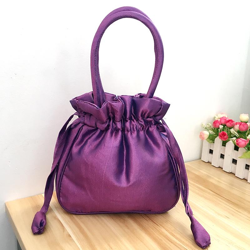 Bolso Cubo Vintage Bordado Étnico con Cordón 2025 para Mujer - Bolso de Tela Hecho a Mano para Teléfono Móvil y Almacenamiento