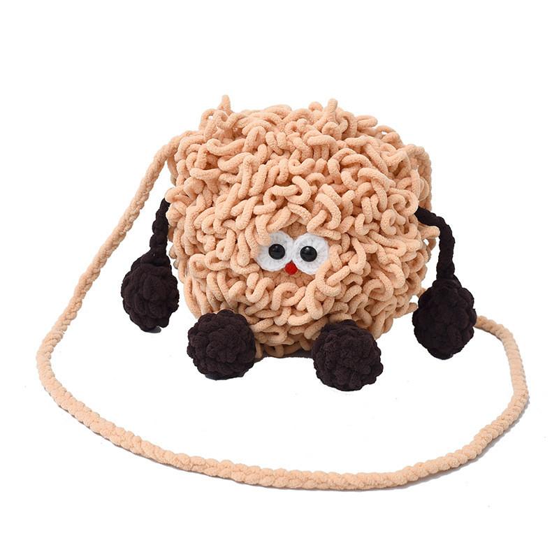 Kawaii Knitted Mini Phone Bag With Snap Closure For Daily Casual Use