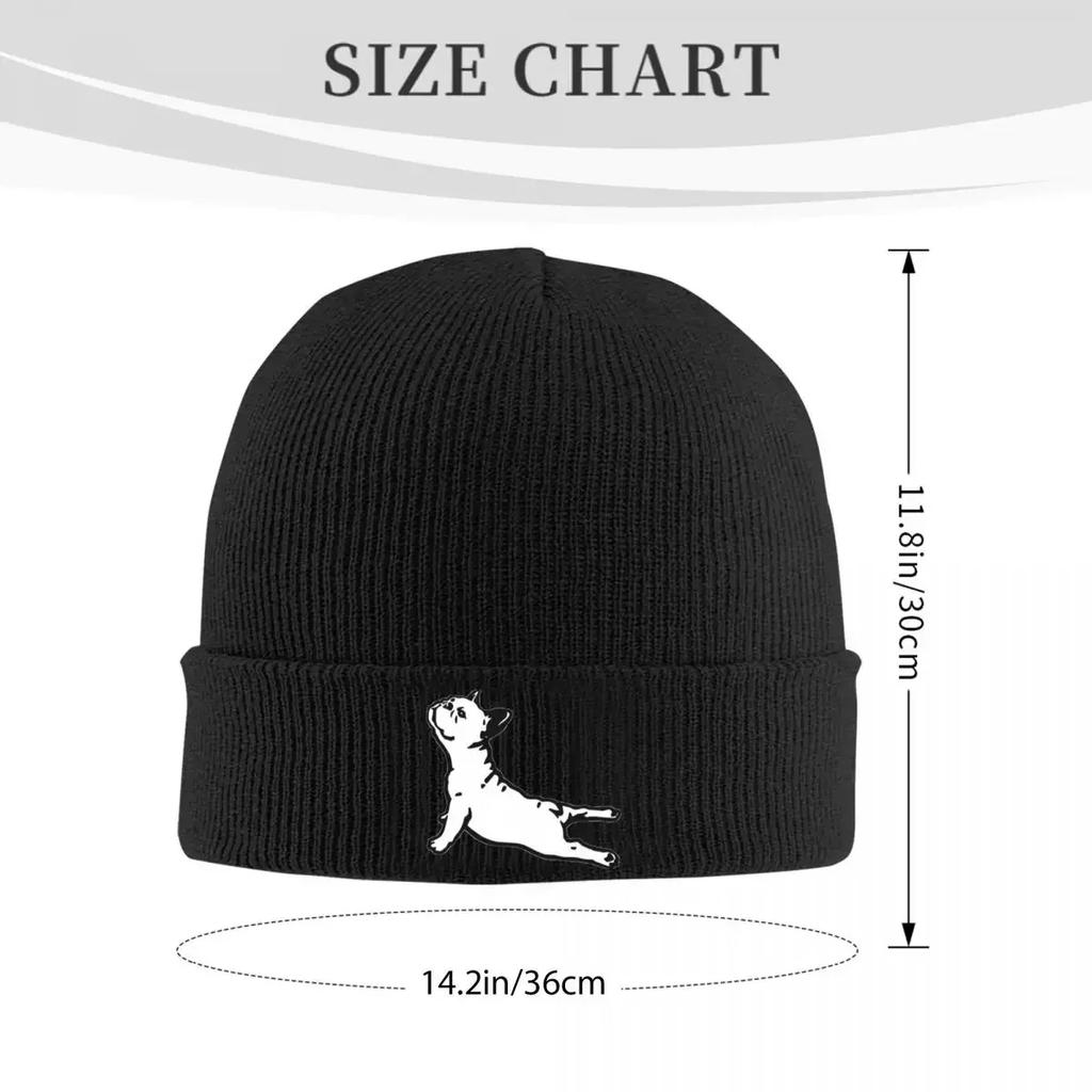 Classy Mood French Bulldog Yoga Pose Knit Hat Beanie Winter Hats Warm Street Cap for Men Women
