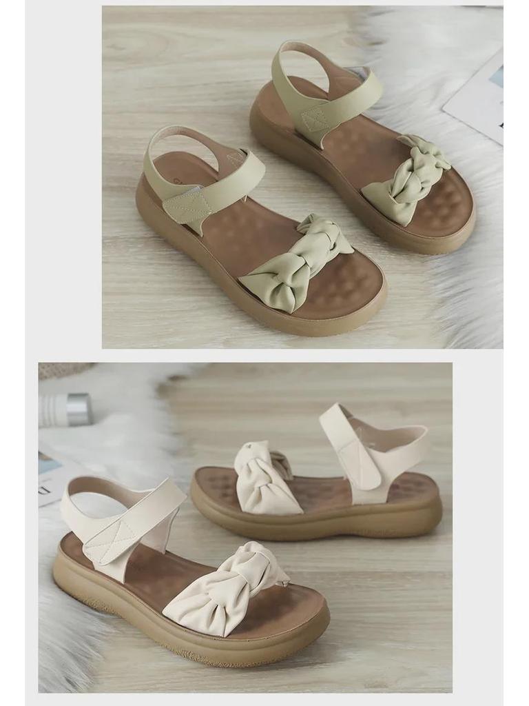 Letní klínkové sandály mámy 2025: Měkká podrážka, střední podpatek, univerzální pohodlí pro ženy středního věku