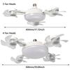 3-Speed Settings Drone Fan Light Quiet Remote-Control Fan Light  for Living Room and Bedroom