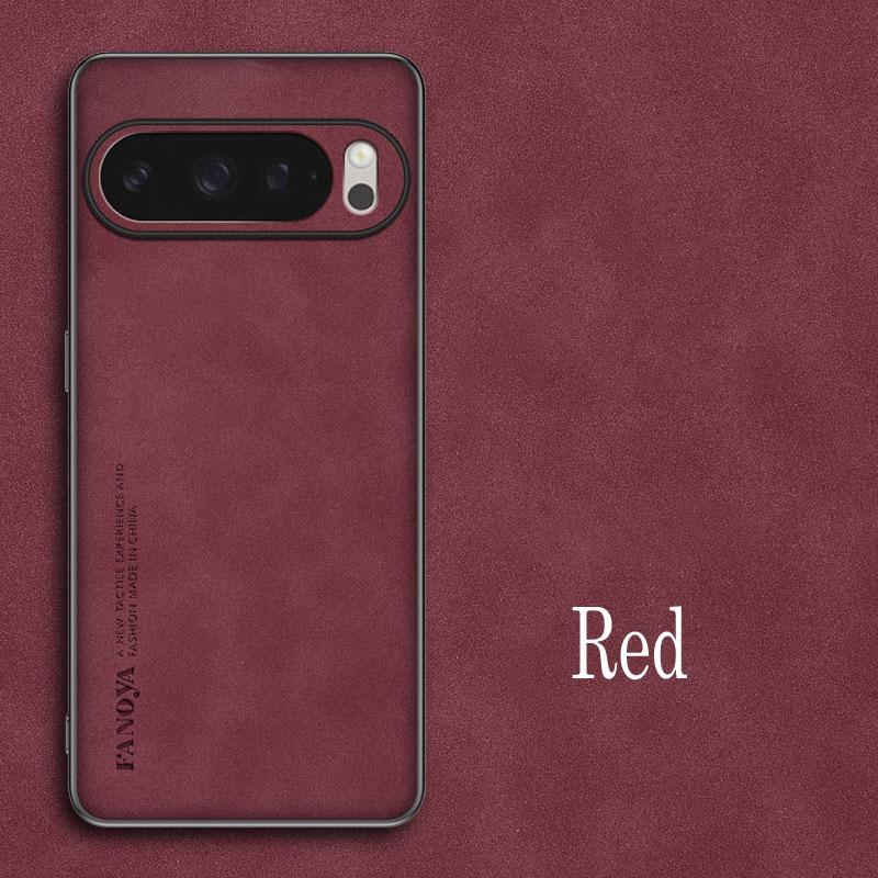 Luxury Sheepskin Leather Shockproof Silicone Case For Google Pixel 10 9 8 7 6 Pro XL Pixel10 Pixel9 Pro 9A 8A 9A 6A Phone Cover