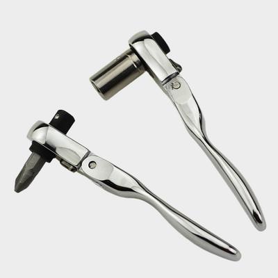 Chrome-Vanadium Steel Mini Ratchet Wrench Screwdriver Spanner