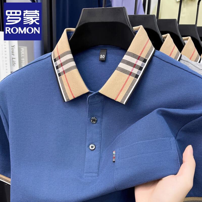 Romone Men s Business Casual Polo Shirt 4XL