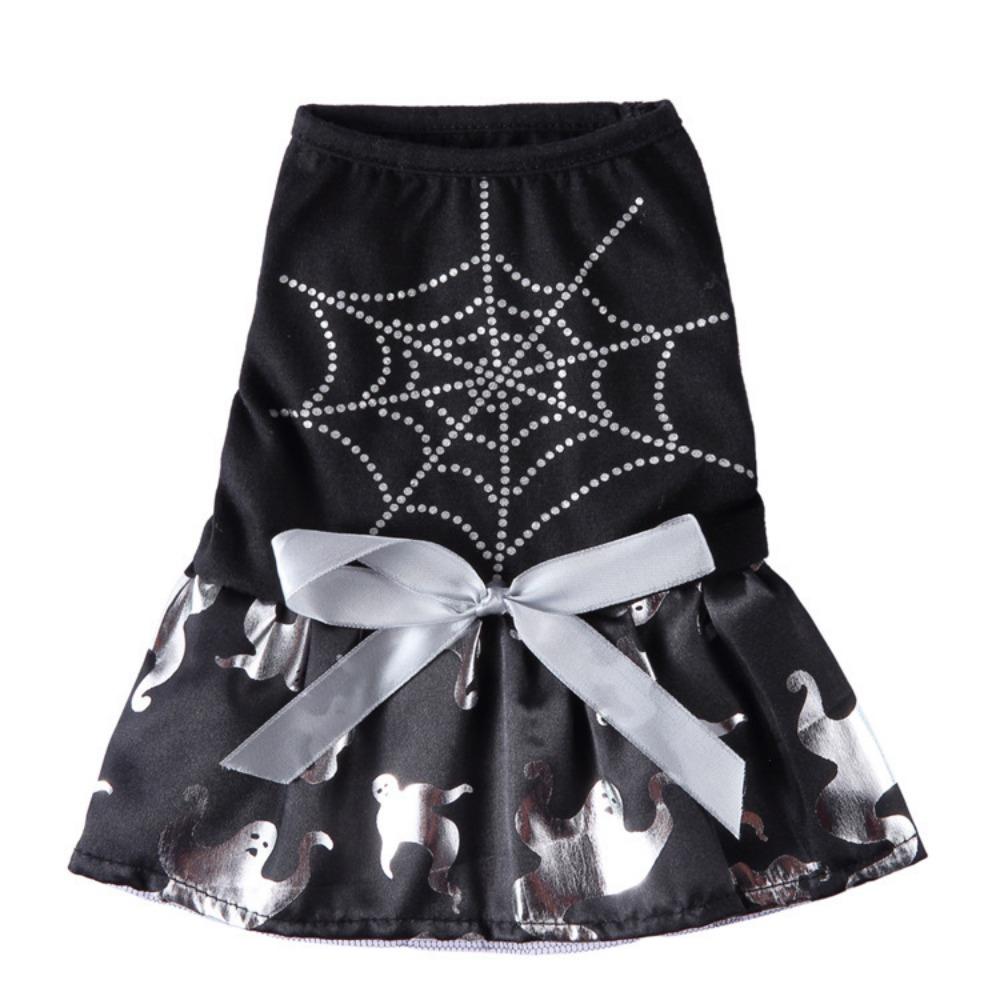 10,000 Christmas, Pet Dog Onesie Four-legged Fleece Spider Web Ghost Autumn and Winter Dog Clothes