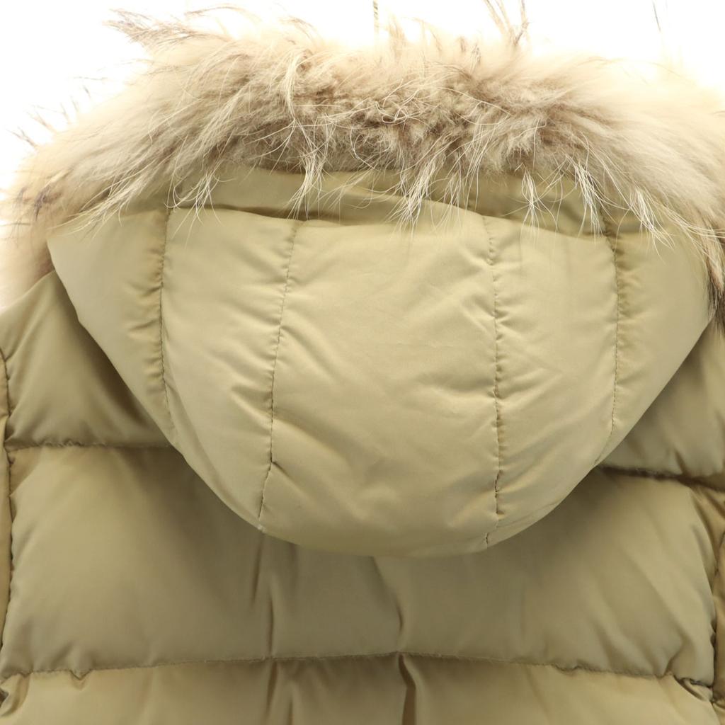 MONCLER Down jacket beige With raccoon fur Women Used
