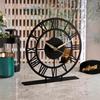MUYIKA Relógio de mesa de metal Roma 25x23cm, 2 opções de design diferentes, decoração para casa, relógio de mesa e escrivaninha, relógio elegante para casa