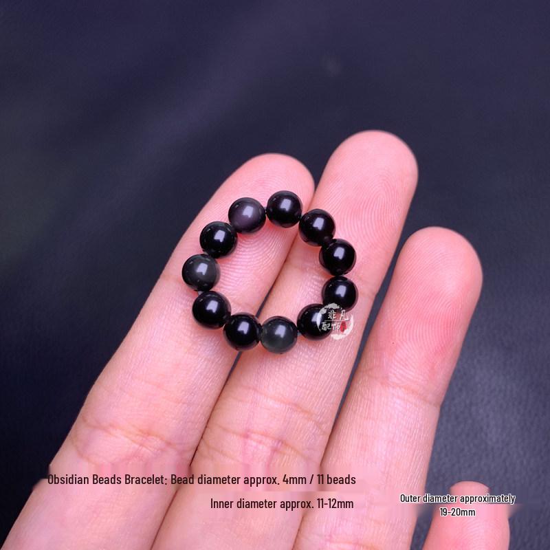 11 Piece 4mm Crystal Agate Beaded Ring Bracelet for DIY Jewelry
