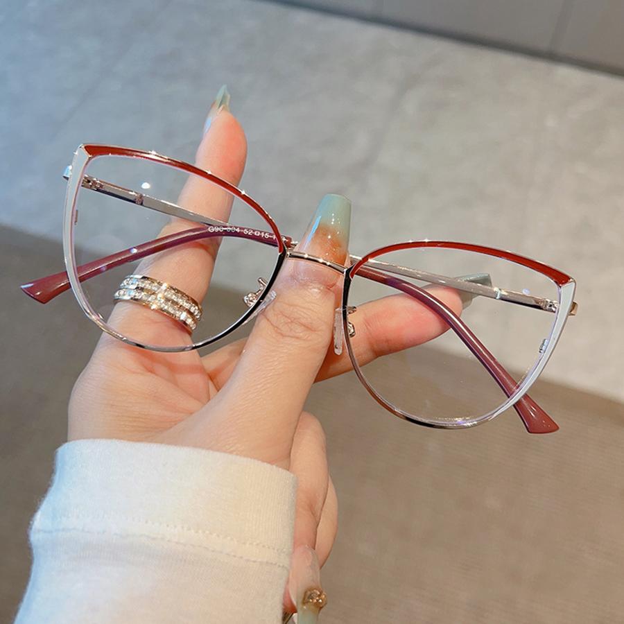 Fashion Glasses Frame Metal Anti Blue Light Glasses Non-Polarized Fashion Accessory