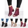 Stylish Womens Block High Heels Sandals Peep Toe Chunky Ankle Strap Boots Shoes For Every Occasion