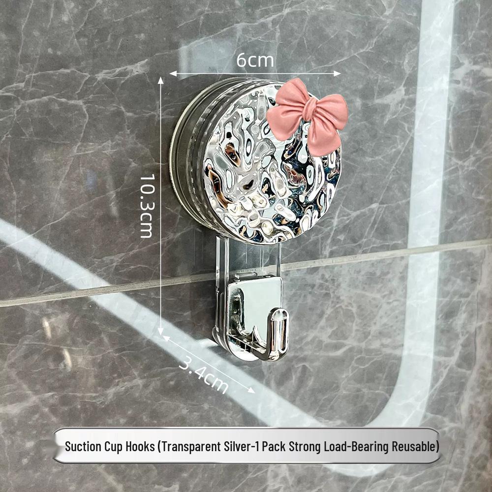 Powerful Suction Hook – No-Drill, No-Trace Adhesive for Bathroom Doors and Walls, Ideal for Towels and Clothes.