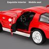 Scale 1:32 C2 Camaro Car Model Toy Metal Body Rubber Tires Sound Light Pull Back Simulation Models Toys for Kids' Edutainment