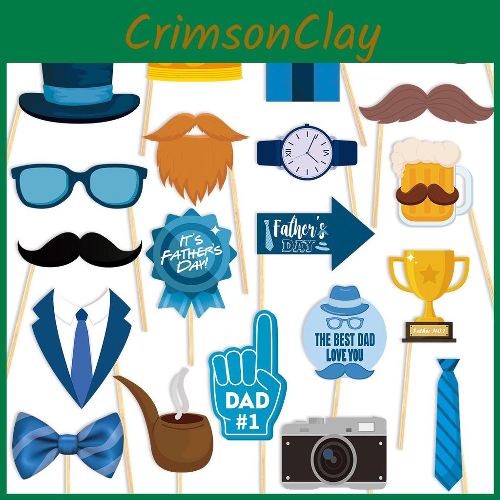 Fathers Day Party Decorations With Paper Photo Props For Event Celebration And