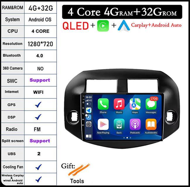 10 Inch IPS/QLED For Toyota RAV4 RAV 4 2005 - 2013 Car Radio Multimedia Video Player Auto Audio Stereo GPS Carplay