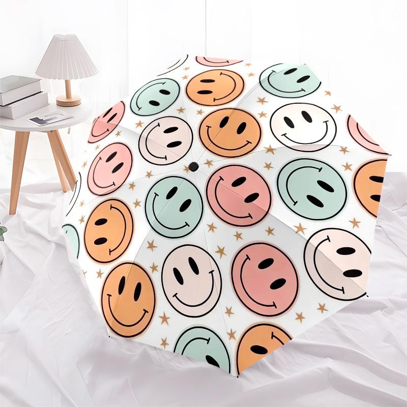 1pc Smiley Faces Pattern Suitable for All Seasons UmbrellaFP219