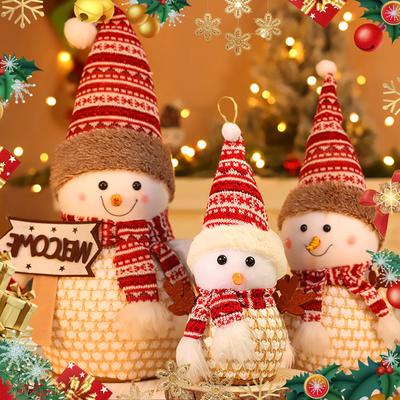 Boneco de neve de Natal Boneca de Natal Decorações de boneca de Natal Presentes de feriado Layout de cena de janela de shopping Decorações