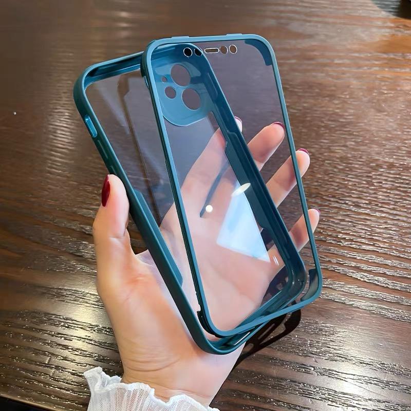 Luxury 360 Full Body Front+Back Case For iPhone 16 15 14 13 11 12 Pro Max XS X XR 7 8 Plus Silicone Bumper Shockproof Cover