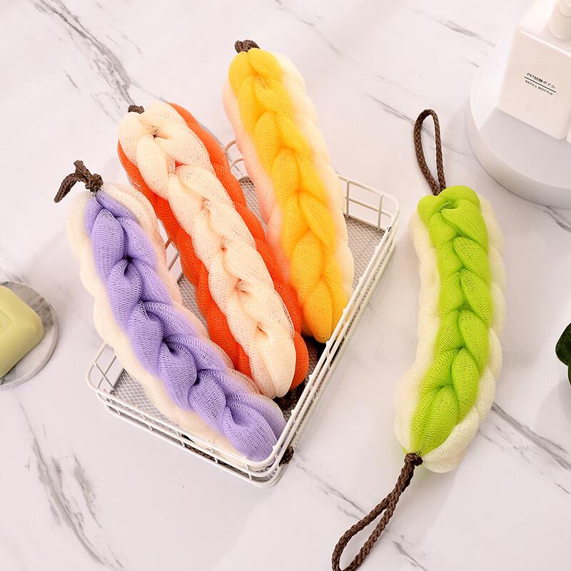 Candy Color Stretchable Bath Sponge & Back Scrubber