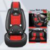 Universal Four-Season Car Seat Cushion Set – Five-Piece Linen & Ice Silk Full Coverage