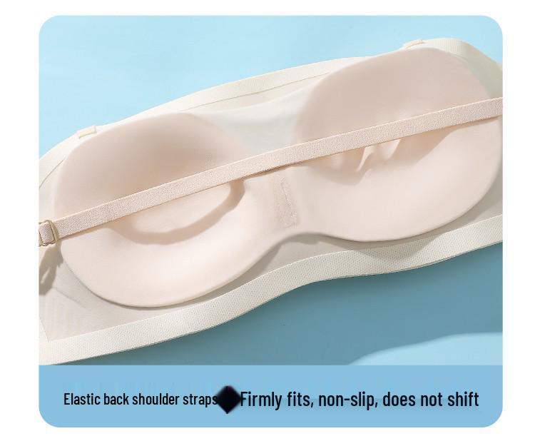 Summer Ice Breathable Strapless Anti-slip Lifting Bra with Thin Jelly Strip Cups