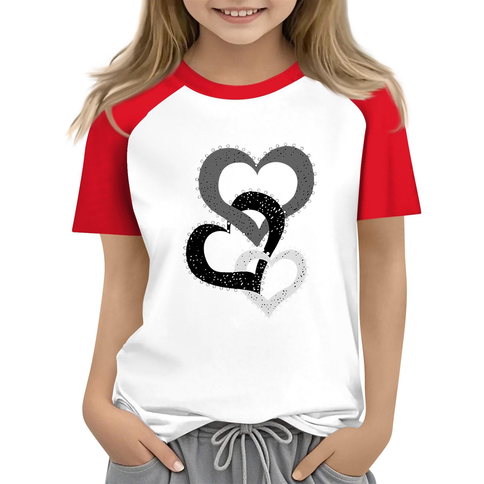 

Топы для девочек 4-16 лет с круглым вырезом и коротким рукавом, модные топы 160