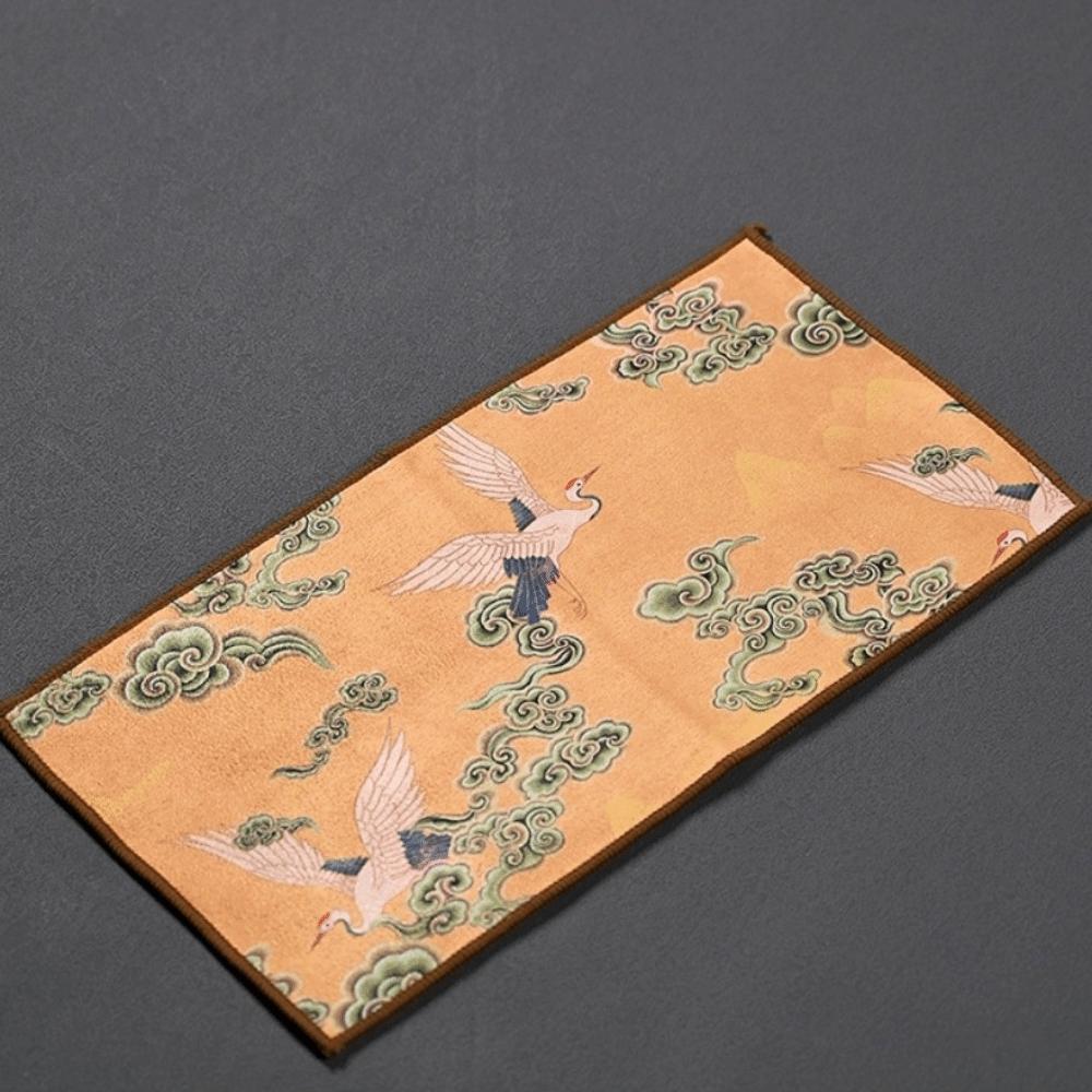 High-end Chinese Painted Suede Thick Tea Towel Hand Towels Super Absorbent Table Mat Coaster Absorbent Towel Placemats Use