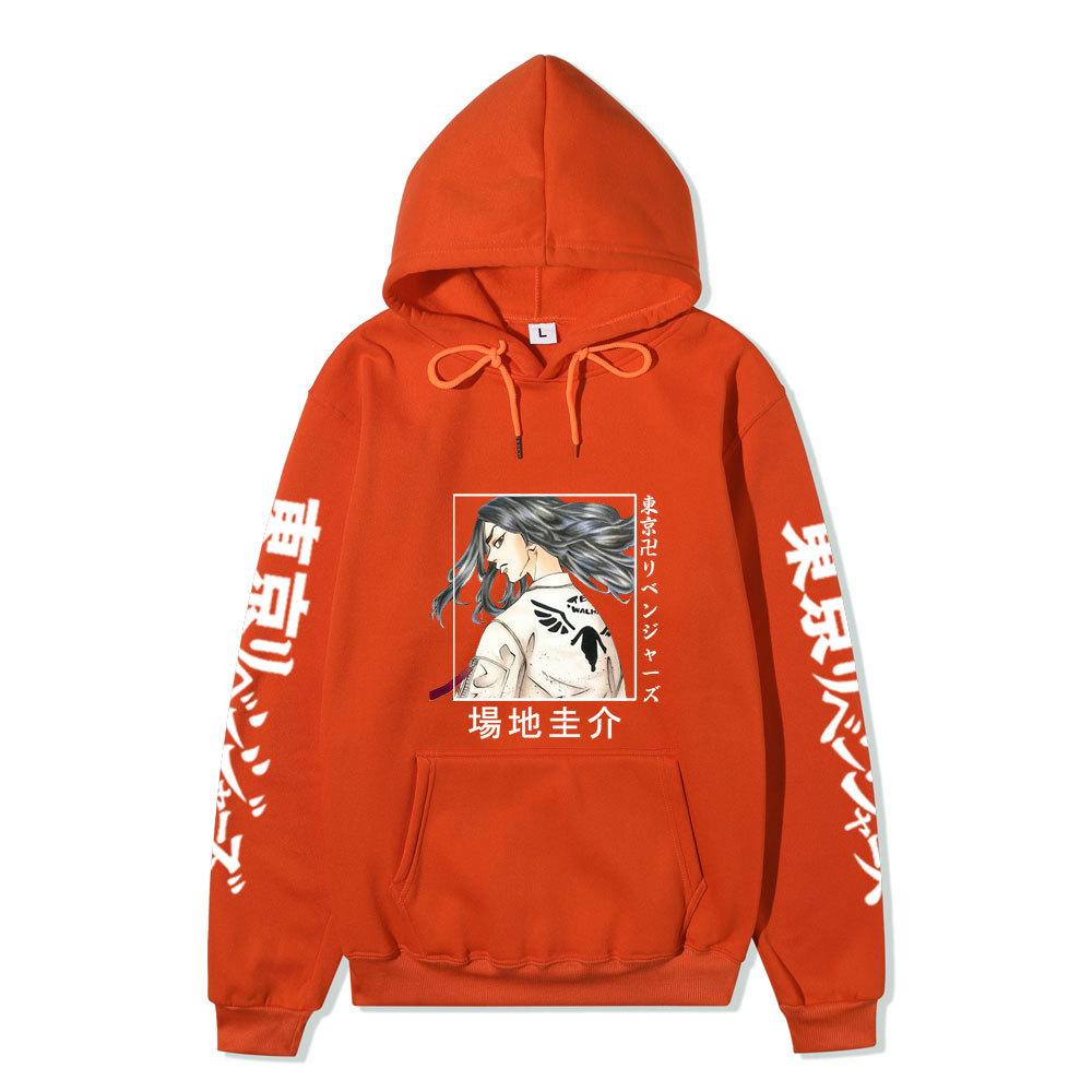 Tokyo Revengers Baji Keisuke Unisex Fleece Hoodie Autumn Winter Anime Character Print Long Sleeve Casual Pullover Sweatshirt