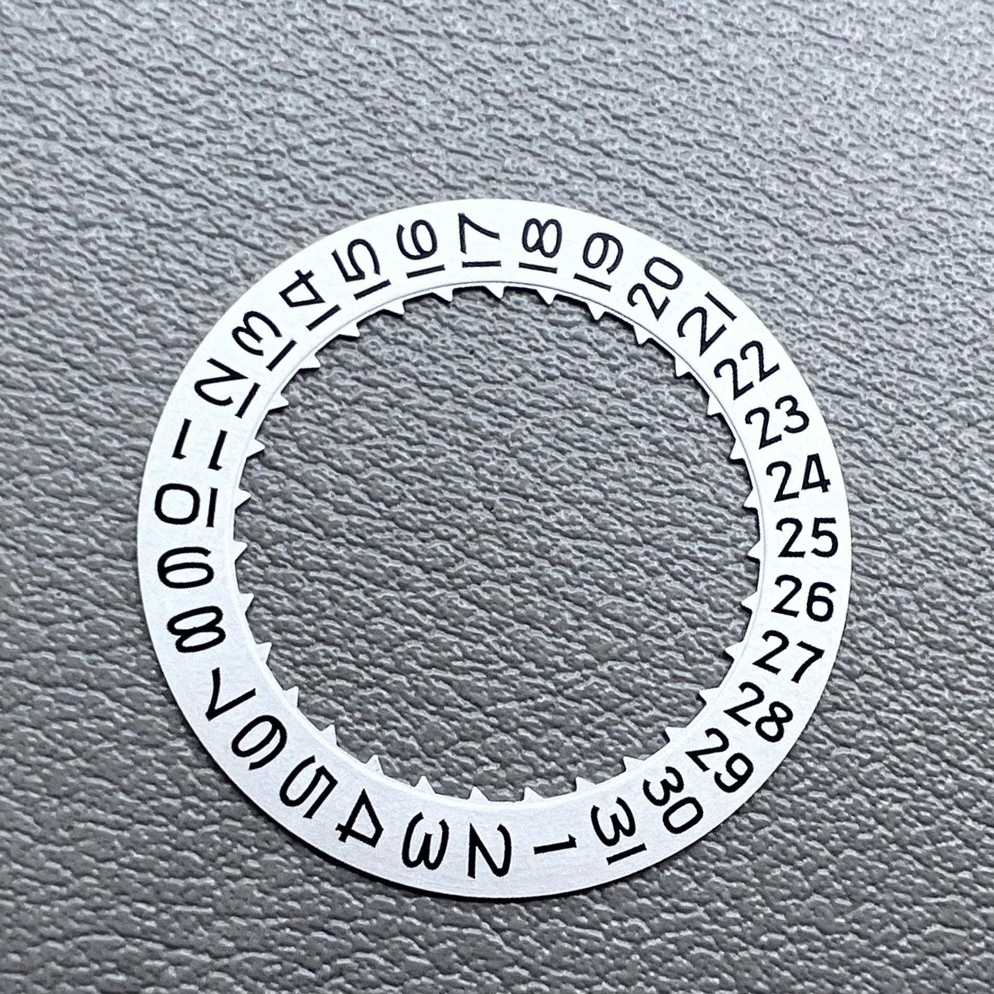 White Date Disk Wheel for Japan Miyota 9015 Movement Date@3