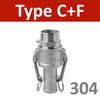 304 Stainless 1/2" 3/4" 1" 2"-5" BSP Female Male Camlock Fitting Adapter Barb Quick Disconnect For Hose Pump Homebrew A B-F type