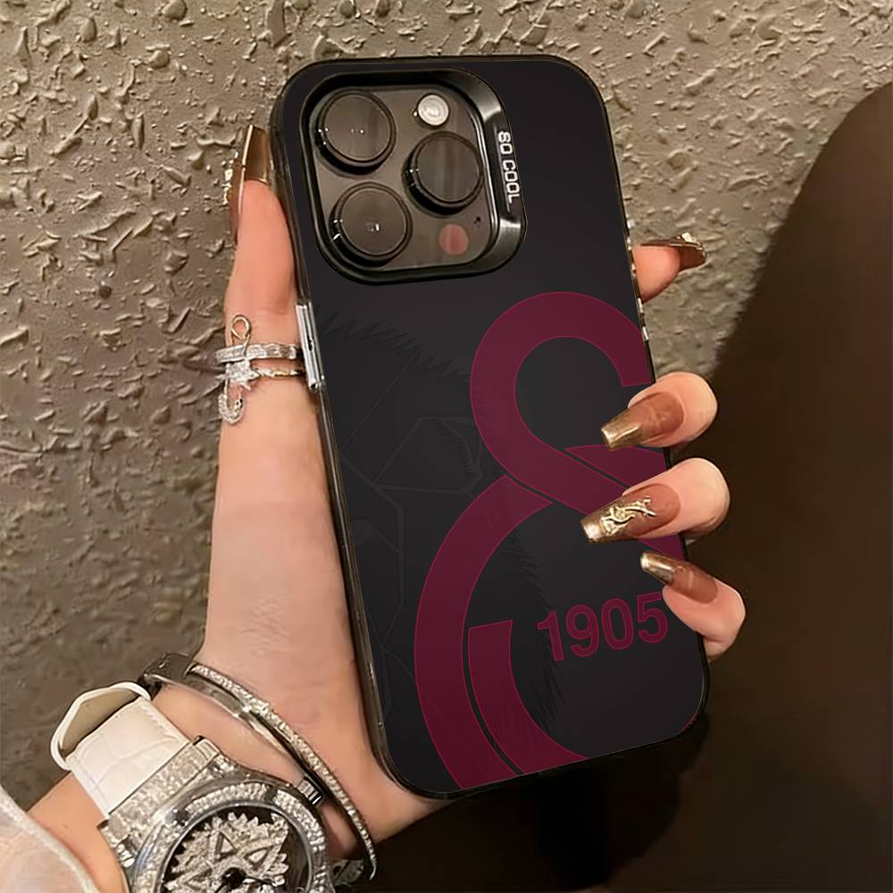 G-Galatasaray-y SK Handyhülle Für iPhone 17,16,15,14,13,12,11 Plus,Pro Max,XS,Bunte Silberne Handyhülle Funda Cover