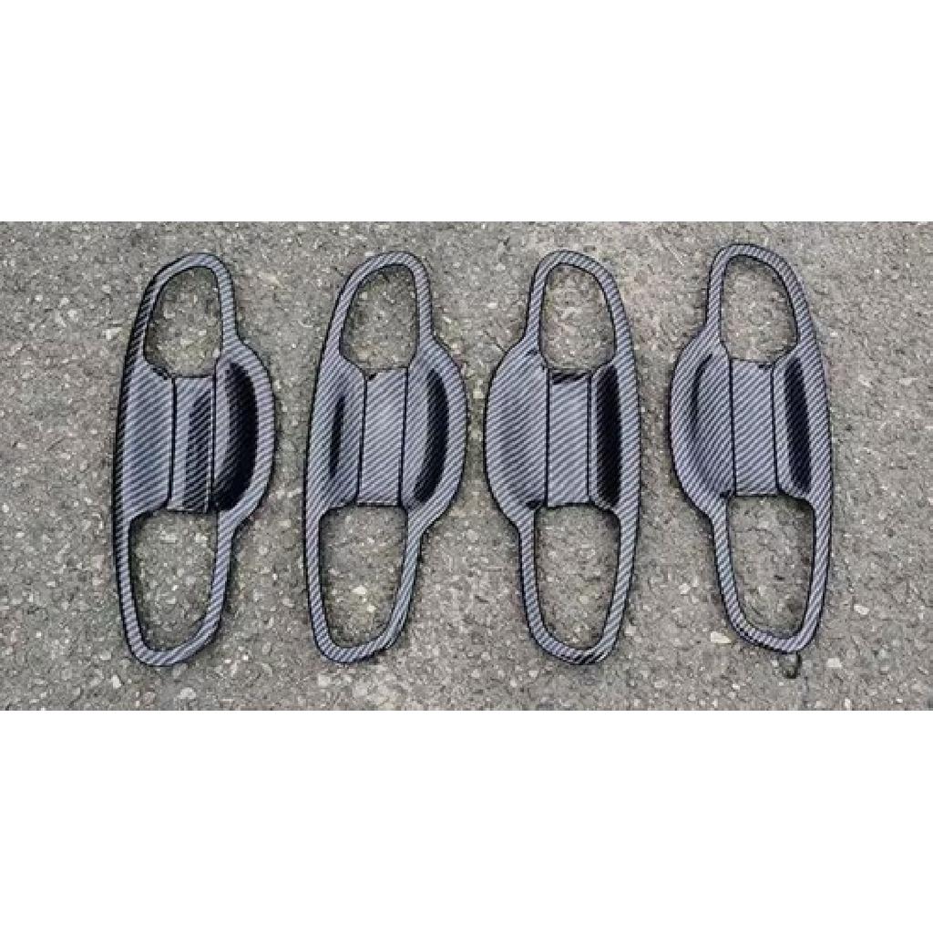 8*For KIA Sportage 17- Carbon Fiber Car Exterior Door Handle Bowl Cover Trim