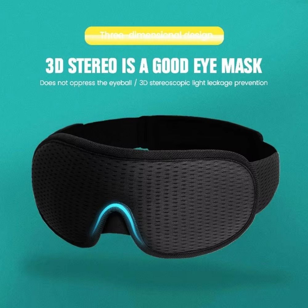 Breathable 3D Sleeping Mask Adjustable Strap Sleeping Aid Eyepatch Eye Cover Household
