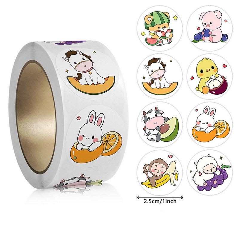 Wholesale New Kids' Motivational Stickers Cute Animal Reward Sticker Friendly Campus Office Classification Self-Adhesive Labe