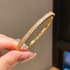 24k Gold Plated Zircon Bracelet For Women Elegant Fashion Jewelry Accessory