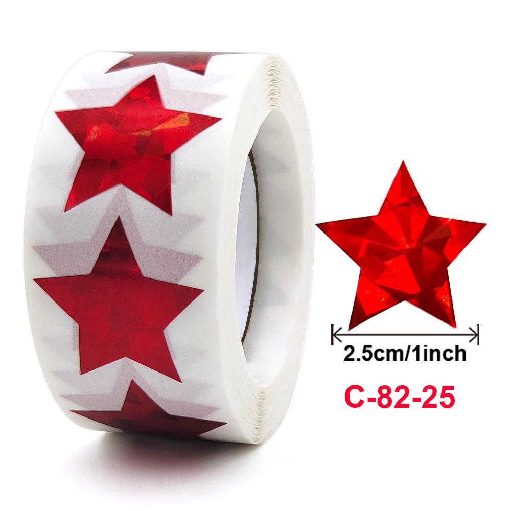 500pcs Colorful Star Adhesive Holographic Star Stickers Scrapbook Sticker Roll Labels For Kids DIY Gift Kids Reward School Craft