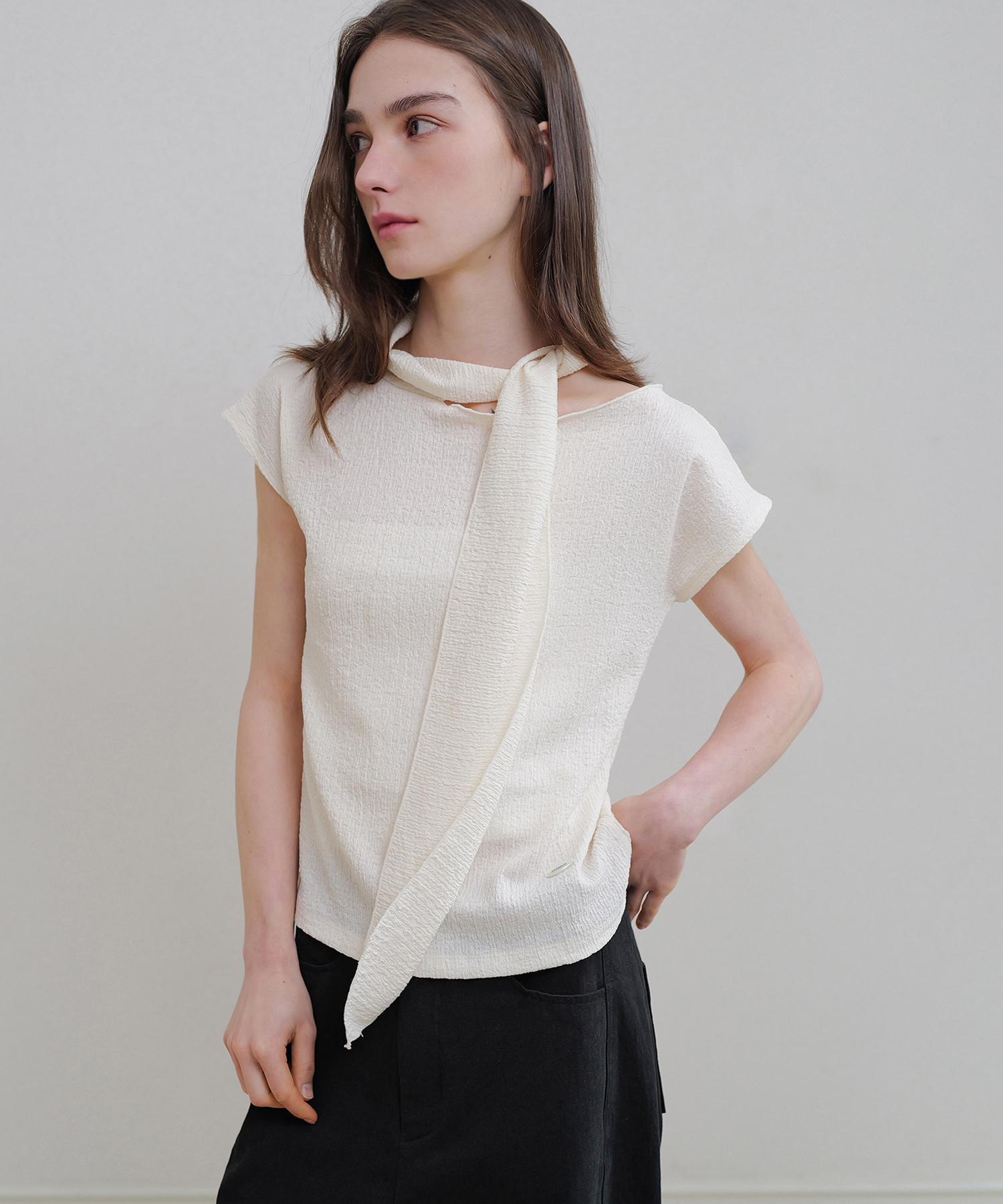 Annies Rachel Scarf Blouse (Ivory) Ivory