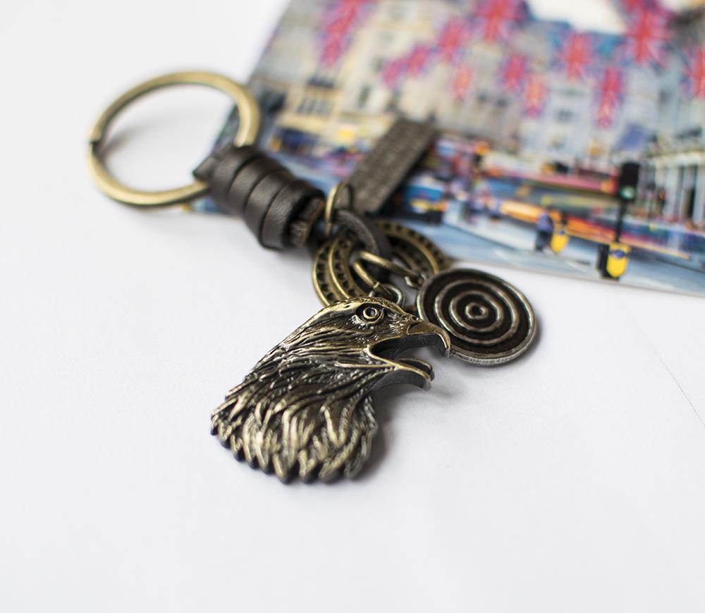 

Унисекс брелоки из натуральной кожи с орлом и совой - подвески для сумок и одежды