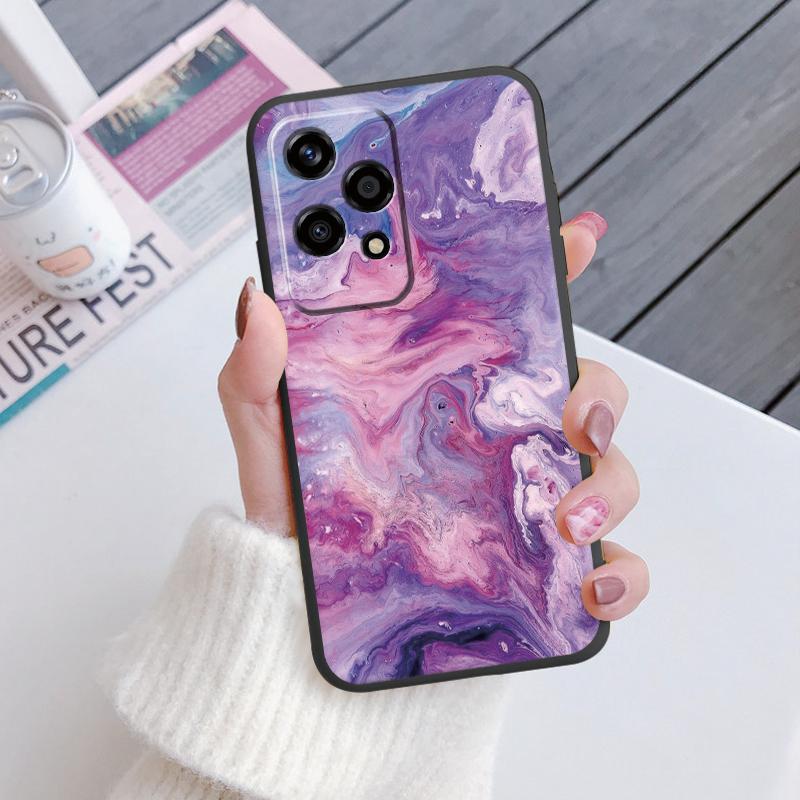 For Honor 200 90 400 Pro Lite Phone Case Brown Leopard Print Soft Silicone TPU Cover Colorful Marble Fundas Coque Shell Bumper